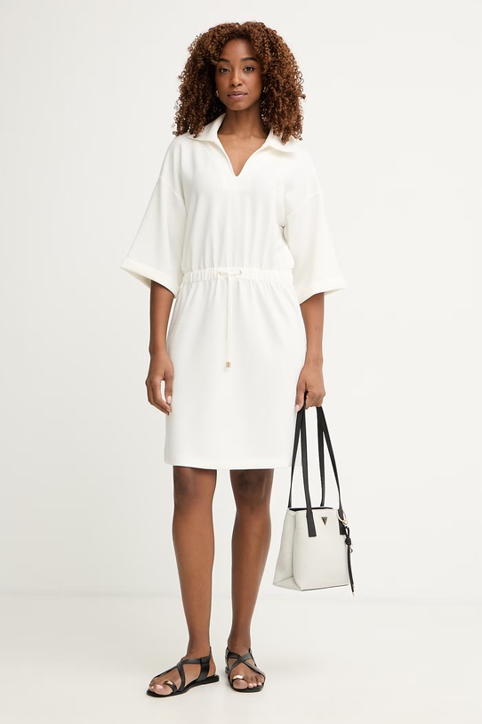 Liu Jo sukienka z modalem TA6121.JS869 beżowy SS26