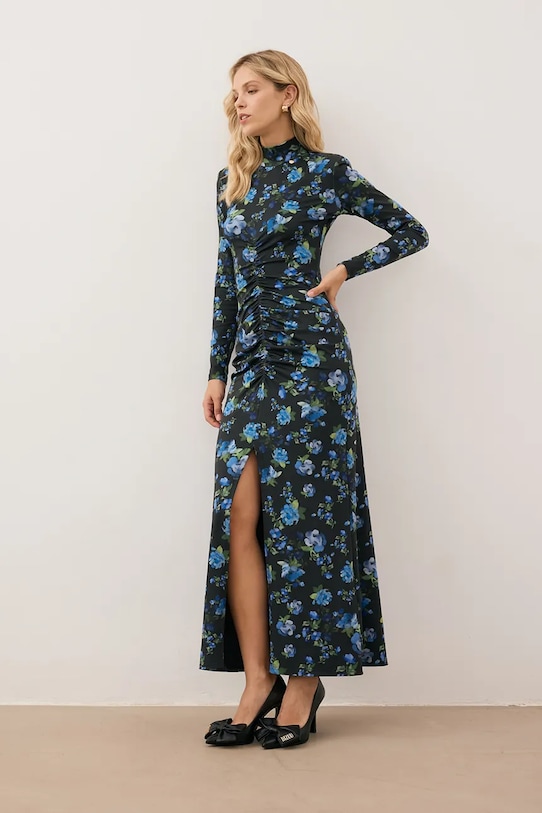 Bizuu sukienka BRIDGEE wzorzyste czarny BRIDGEE.CZARNY