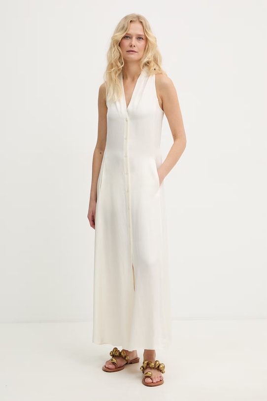 Marella sukienka letnia z lnem Emme by Marella beżowy 2615221031200