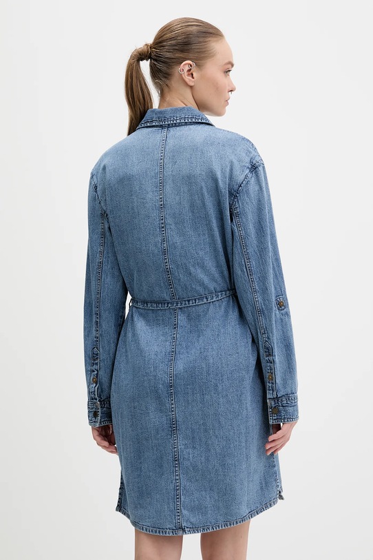 Одяг Бавовняна сукня Guess Jeans W6RK26.D5M81 блакитний