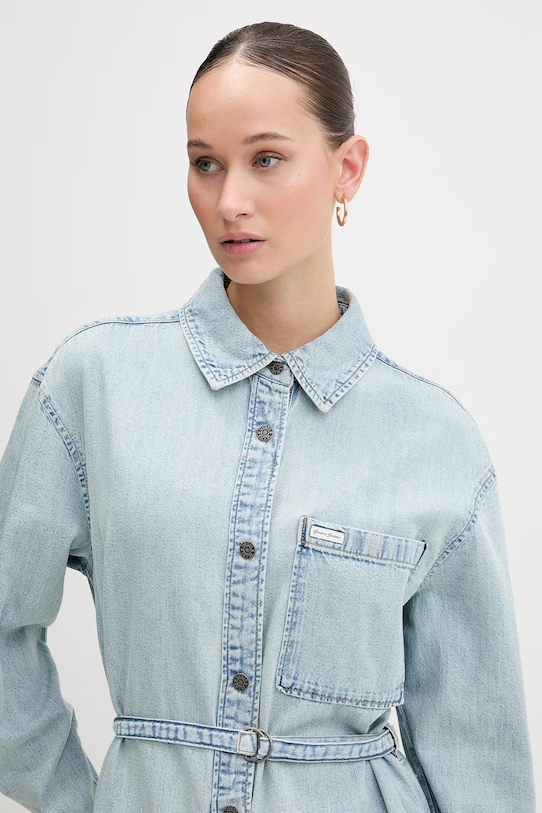 Guess Jeans sukienka jeansowa niebieski W6RK26.D5M83