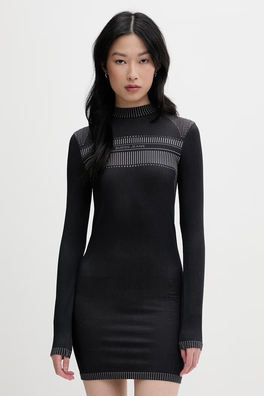 Guess Jeans šaty čierna W6RK63.KD152
