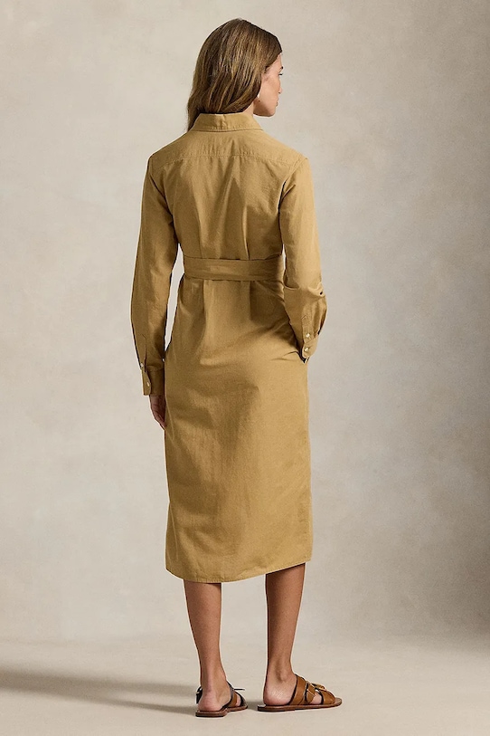 Polo Ralph Lauren wool blend dress 70/1 COTTON/LINEN 211A96346002 beige SS26