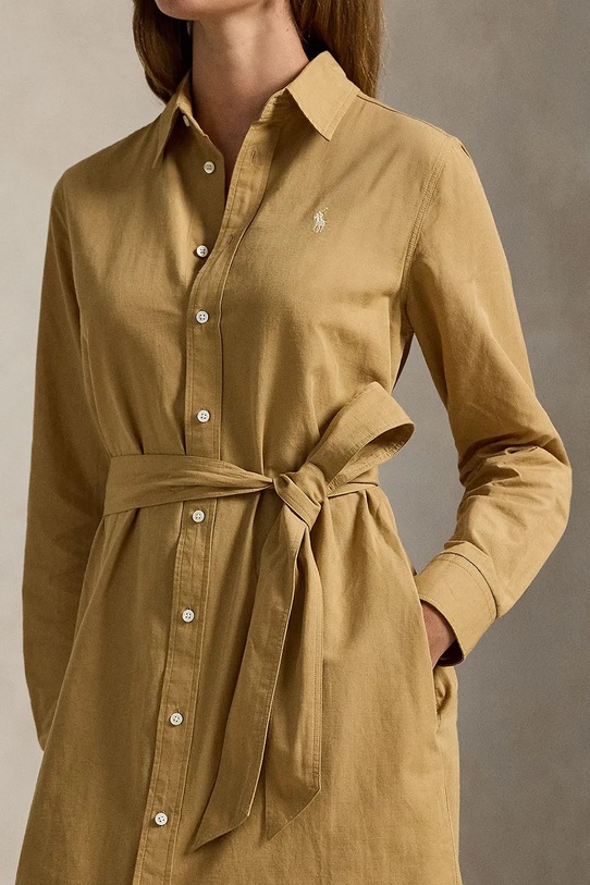 Polo Ralph Lauren wool blend dress 70/1 COTTON/LINEN beige 211A96346002