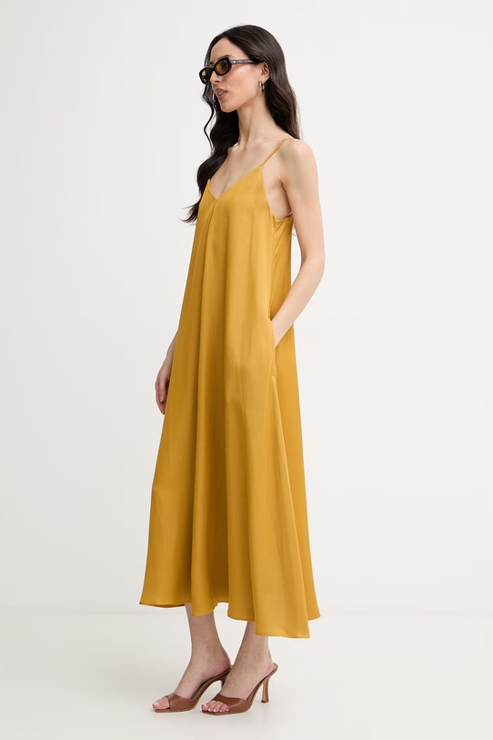 Marella rochie maxi cu vâscoză VOLIERA 2613221222200 galben SS26