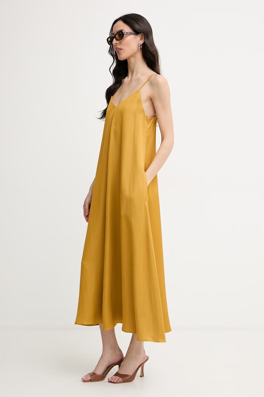 Marella rochie maxi cu vâscoză VOLIERA 2613221222200 galben SS26