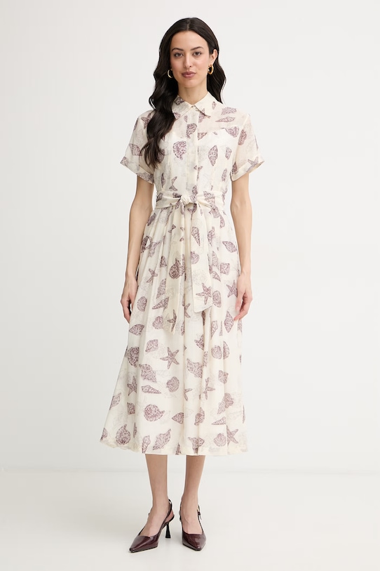 Marella rochie de vară cu mătase GALLI bej 2613221342200