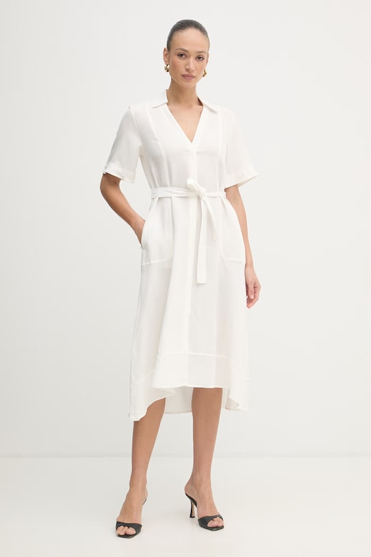 Marella летнее платье со льном Emme by Marella 2615221082200 бежевый SS26