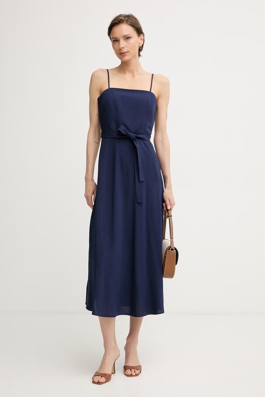 Marella літня сукня з льоном Emme by Marella 2615221162200 темно-синій SS26