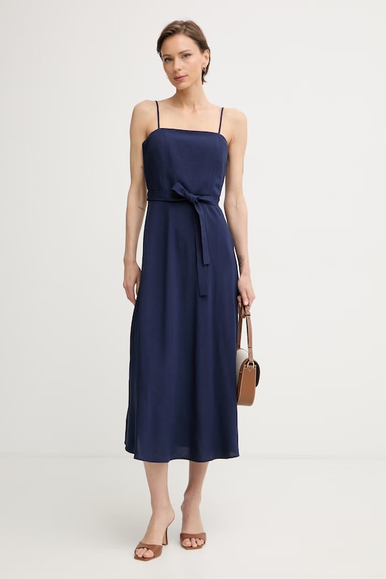 Marella літня сукня з льоном Emme by Marella 2615221162200 темно-синій SS26