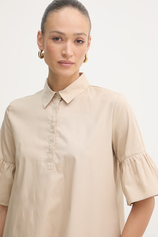 Marella sukienka babydoll bawełniana Emme by Marella beżowy 2615221192200