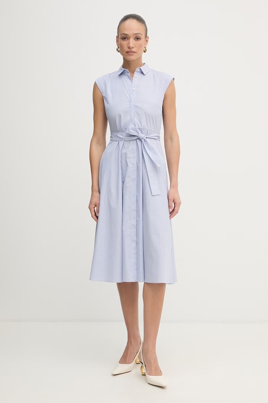 Marella sukienka koszulowa bawełniana Emme by Marella niebieski 2615221202200