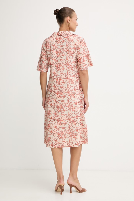 Одяг Marella літня сукня з додаванням льону Emme by Marella 2615221222200 помаранчевий