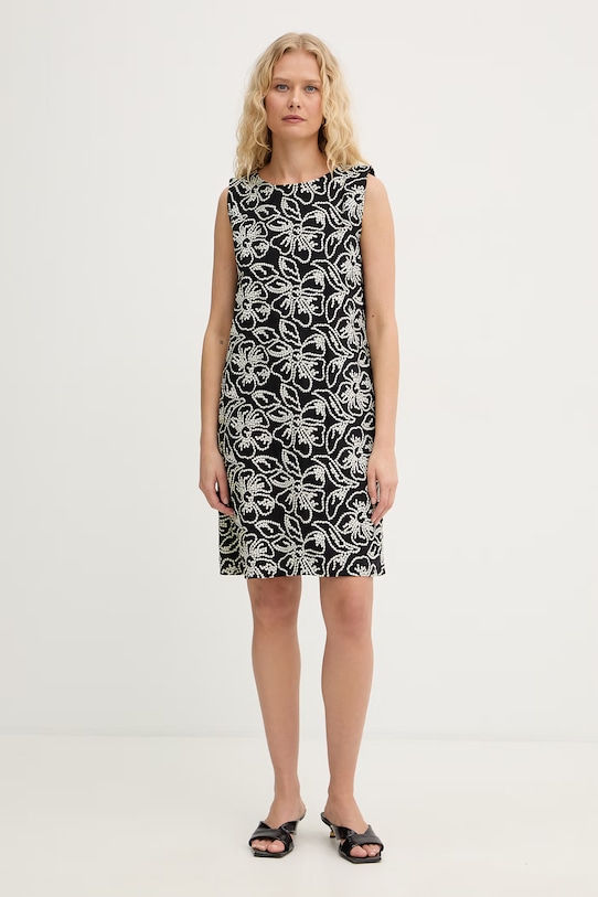 Marella sukienka z lnem Emme by Marella 2615221282200 czarny SS26