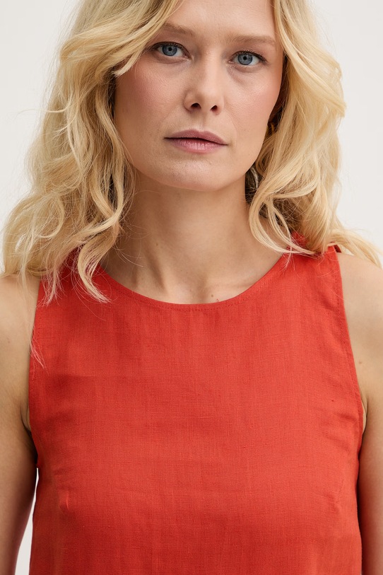 Marella sukienka letnia lniana Emme by Marella pomarańczowy 2615221352200