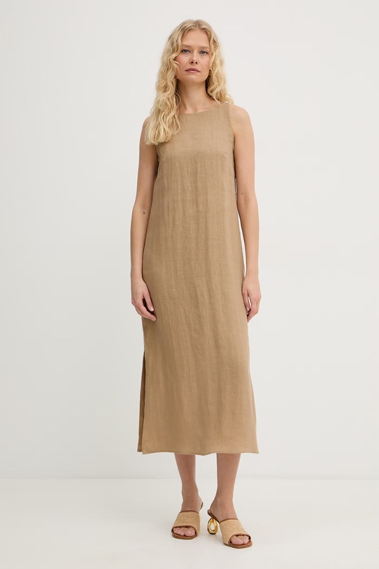 Marella sukienka letnia lniana Emme by Marella beżowy 2615221352200