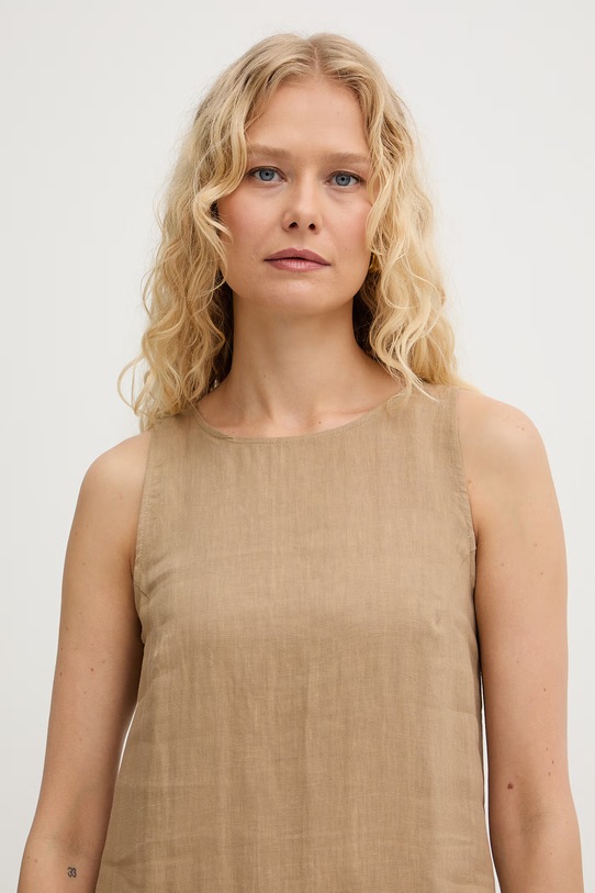 Marella sukienka letnia lniana Emme by Marella beżowy 2615221352200