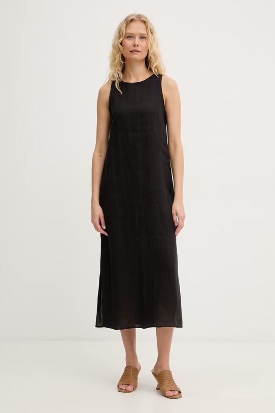 Odzież Marella sukienka letnia lniana Emme by Marella 2615221352200 czarny