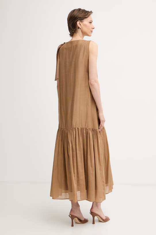 Одяг Marella сукня з шовком Emme by Marella 2615221472200 бежевий