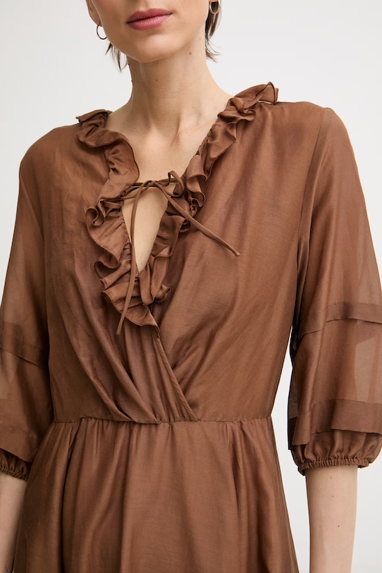 iBlues Літня сукня з шовком RADENTE 2617221112200 коричневий