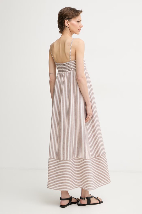 Одяг iBlues літня сукня лляна ORDINE 2617221142200 бежевий