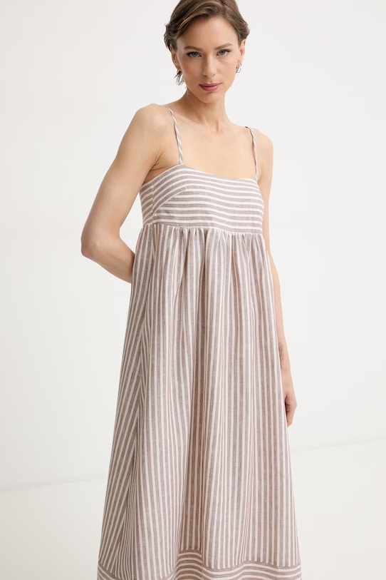 iBlues літня сукня лляна ORDINE бежевий 2617221142200