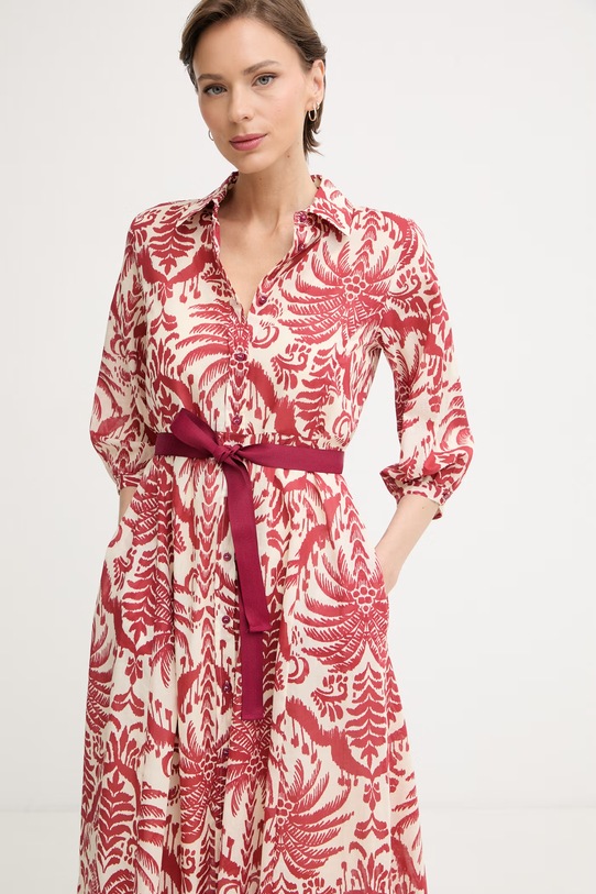 iBlues сукня-сорочка бавовняна SALMO бордо 2617221252200