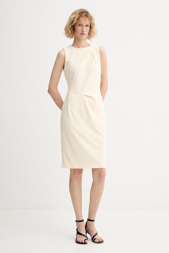 Calvin Klein рокля LV044F018G бежов SS26