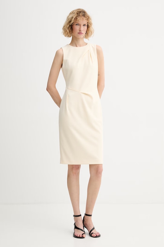 Calvin Klein рокля LV044F018G бежов SS26