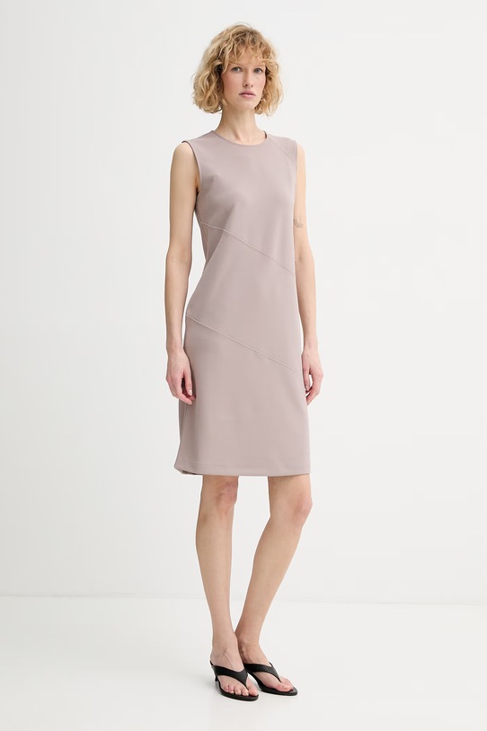 Calvin Klein φόρεμα LV044F215G καφέ SS26