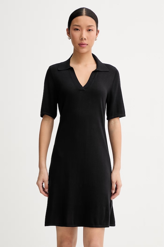 Calvin Klein obleka bombažna črna LV044F326G