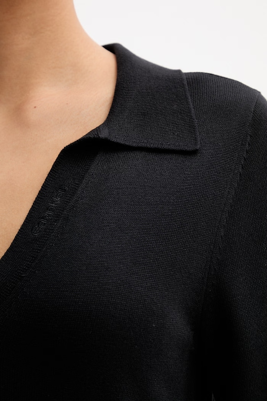 Calvin Klein obleka bombažna LV044F326G črna