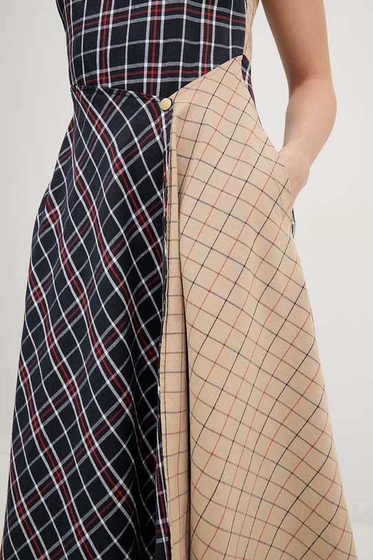 Barbour sukienka bawełniana Dalbury LDR0974 granatowy