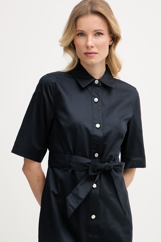 Barbour šaty bavlnené Sloane tmavomodrá LDR0981