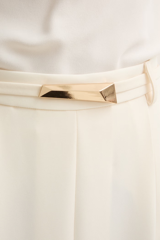 Simona Corsellini spódnica z rozcięciem beżowy P26CPGO00901