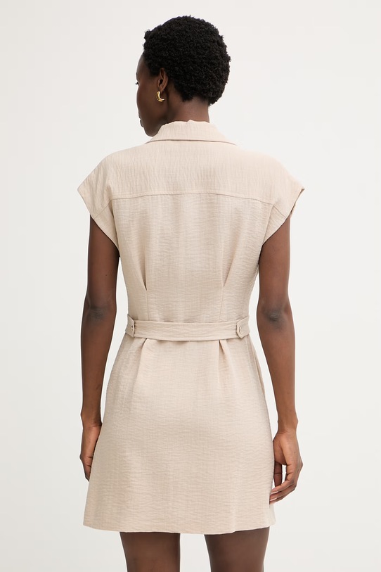 Odzież Simona Corsellini sukienka koszulowa z wiskozą P26CPAB02201 beżowy