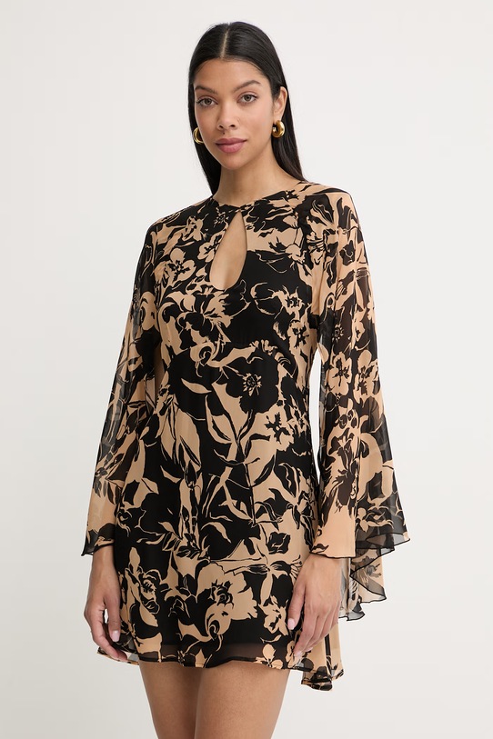 Simona Corsellini sukienka z wiskozy czarny P26CPAB03401