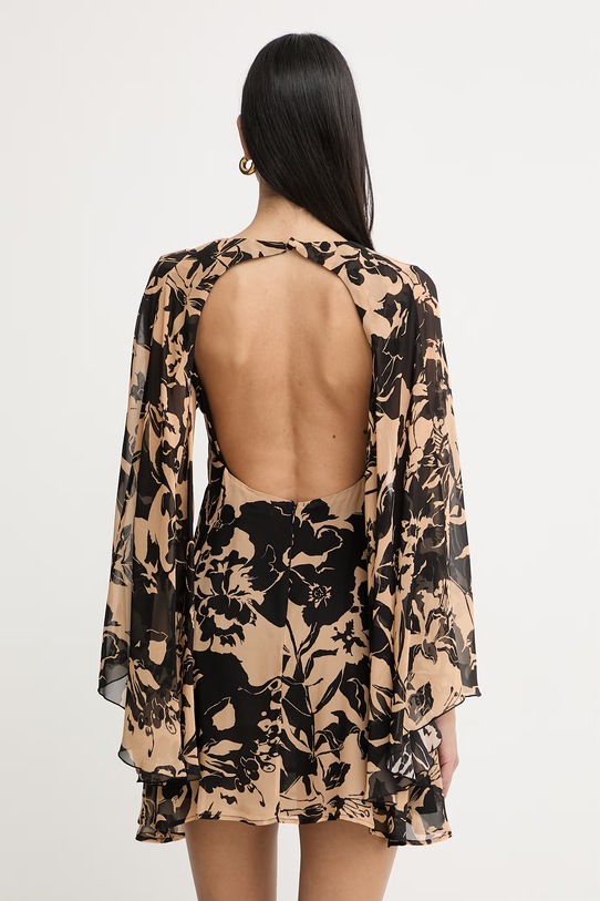 Odzież Simona Corsellini sukienka z wiskozy P26CPAB03401 czarny