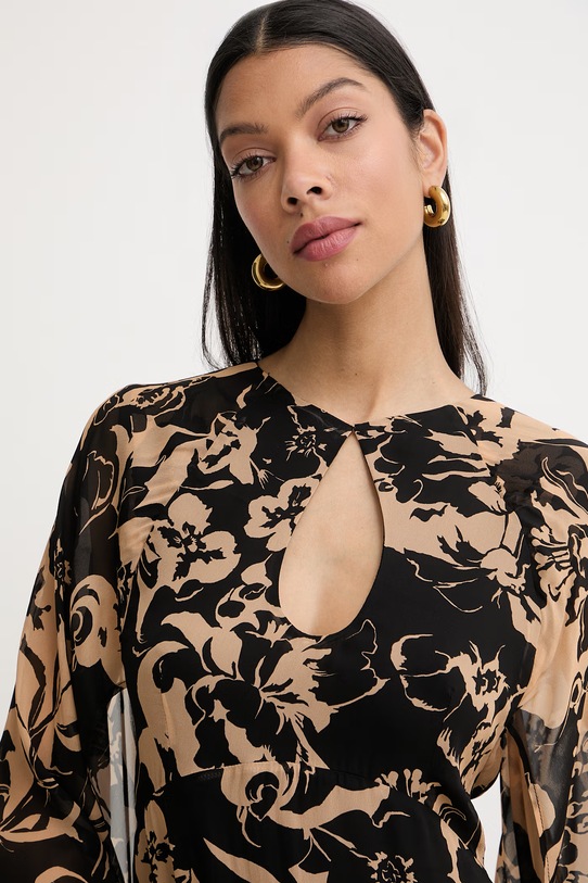 Simona Corsellini sukienka z wiskozy czarny P26CPAB03401