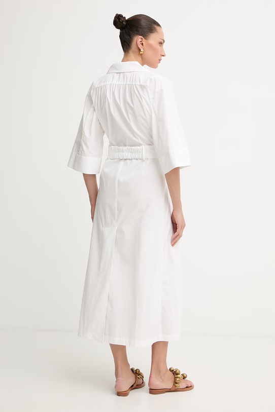 Odzież Simona Corsellini sukienka bawełniana P26CPABC0101 biały