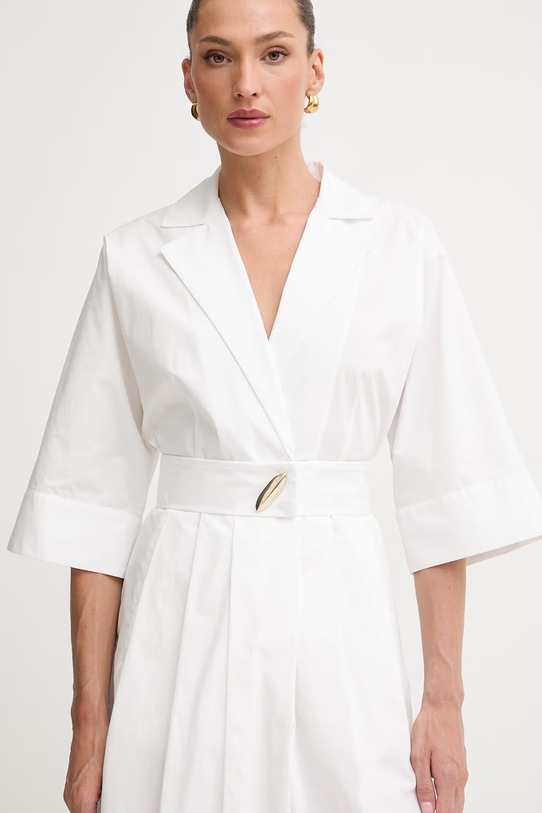 Simona Corsellini sukienka bawełniana biały P26CPABC0101