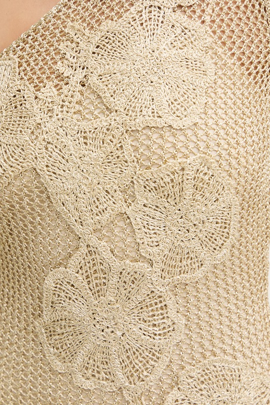 Simona Corsellini sukienka ażurowa P26CEABO5201 złoty