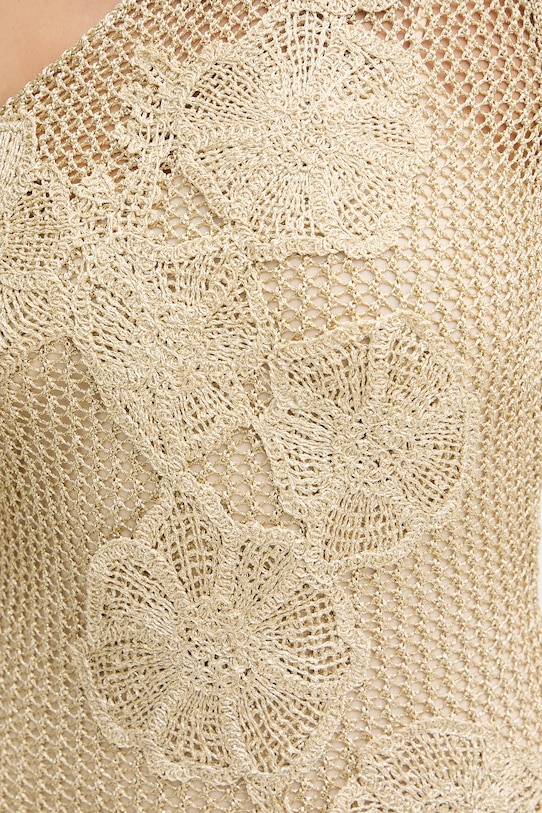 Simona Corsellini sukienka ażurowa P26CEABO5201 złoty