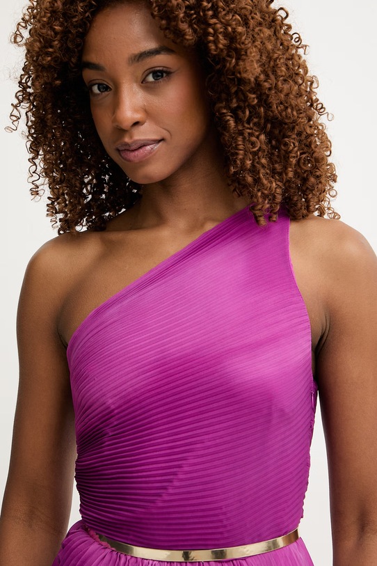 Simona Corsellini skladané šaty fialová P26CEAB11301