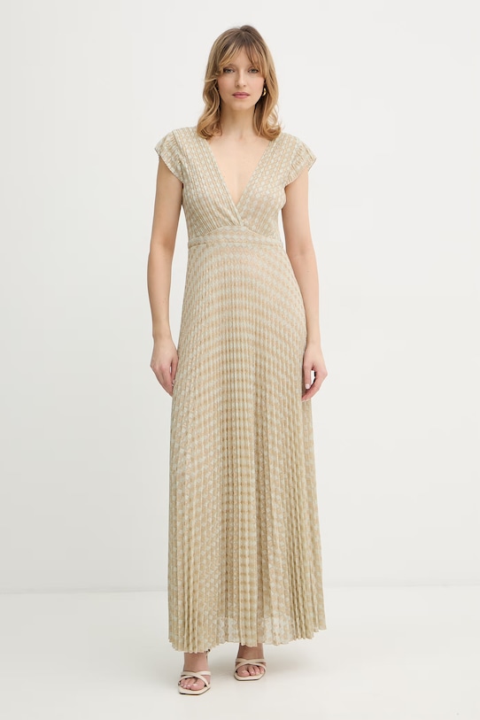 Forte Forte sukienka rozkloszowany złoty 14598.my.dress