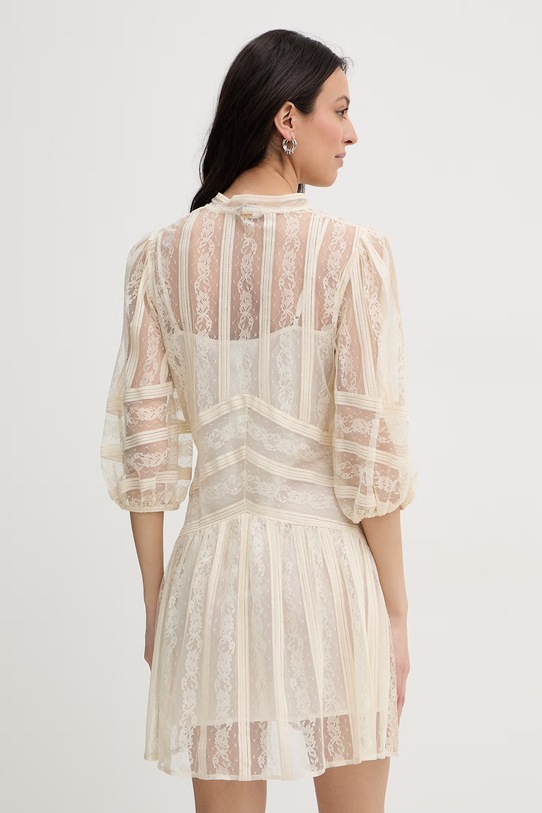 Дрехи Twinset рокля от дантела 261TP2543 бежов