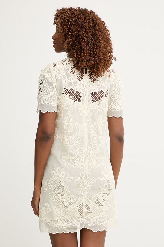 Oblačila Twinset obleka z bombažem 261TP2582 bež