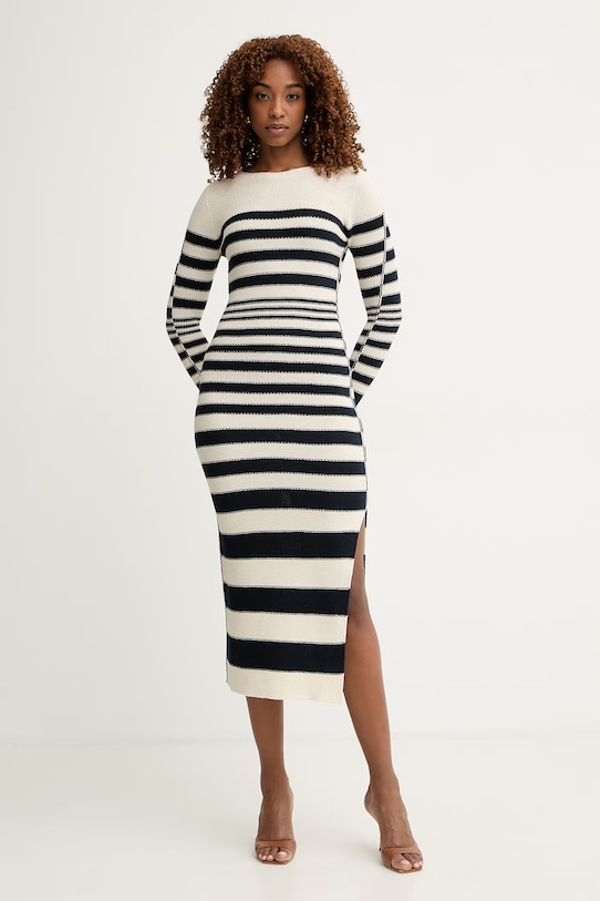 Twinset сукня з бавовною бежевий 261TP3222