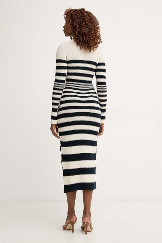 Одяг Twinset сукня з бавовною 261TP3222 бежевий