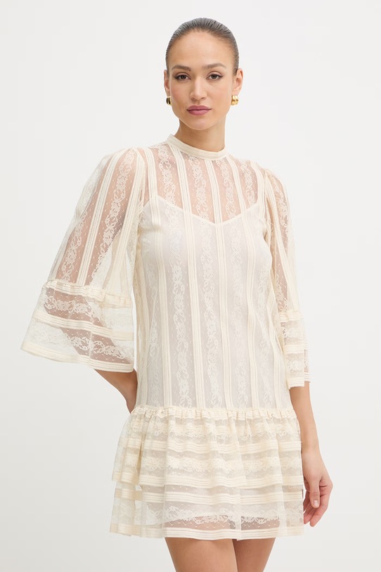 Twinset sukienka babydoll beżowy 261TP2544